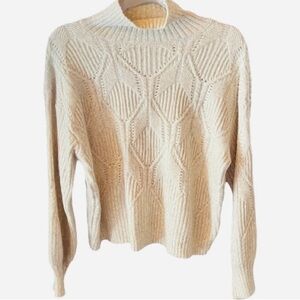 Lush Cream Cowl Neck Sweater